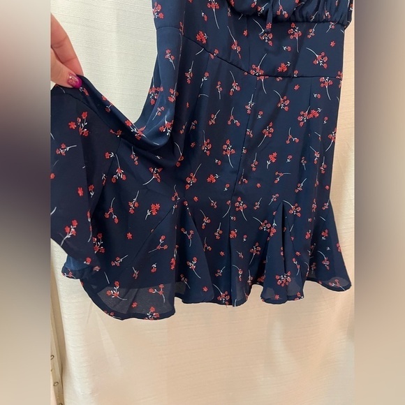 ⚫️ BOGO Blue Rain mini floral summer girly romper size large - Picture 4 of 9